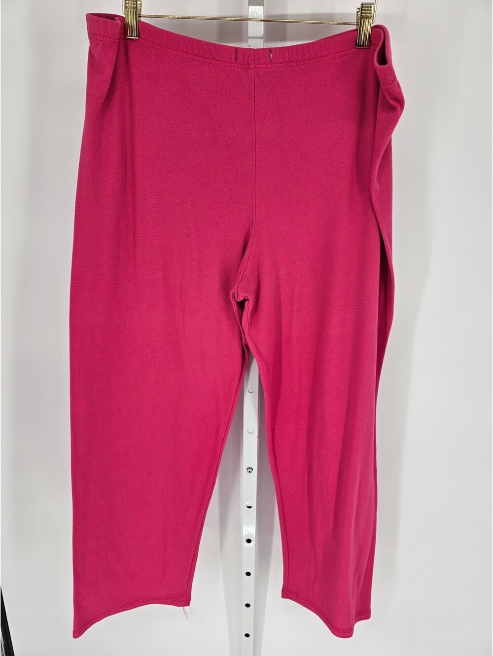 Natori Women's Elastic Waist High Rise Pink Blended Fiber Casual Pant Size L